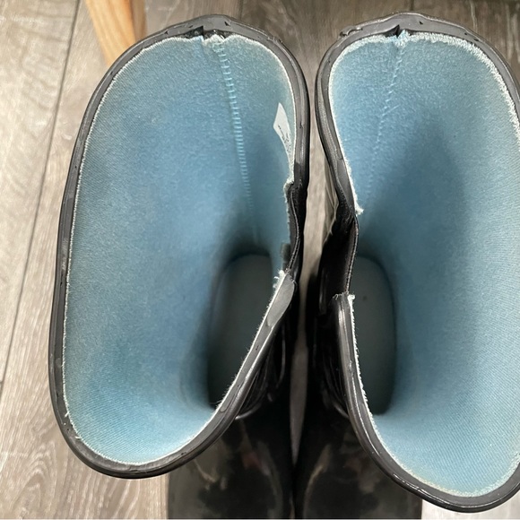 Sperry Topsider Quilted Rubber Rain Boot NELLIE women’s size 8 black - Picture 3 of 12